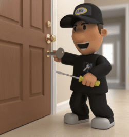 Schlüsseldienst professionell günstig ARS-Fachkraft bei der Türöffnung